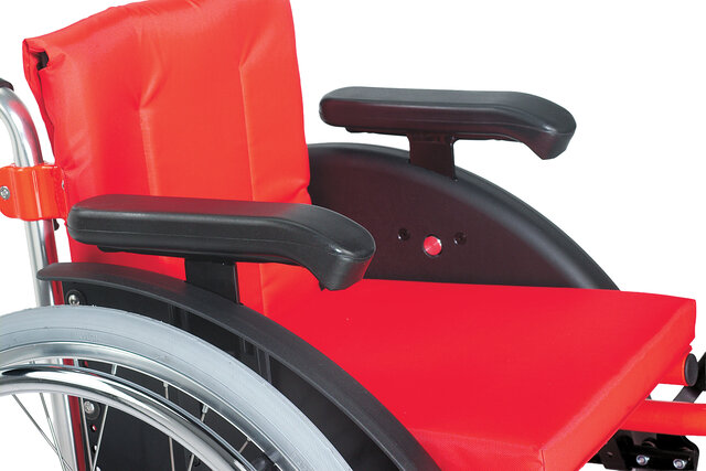 Plastic clothes guards with height adjustable T armrest