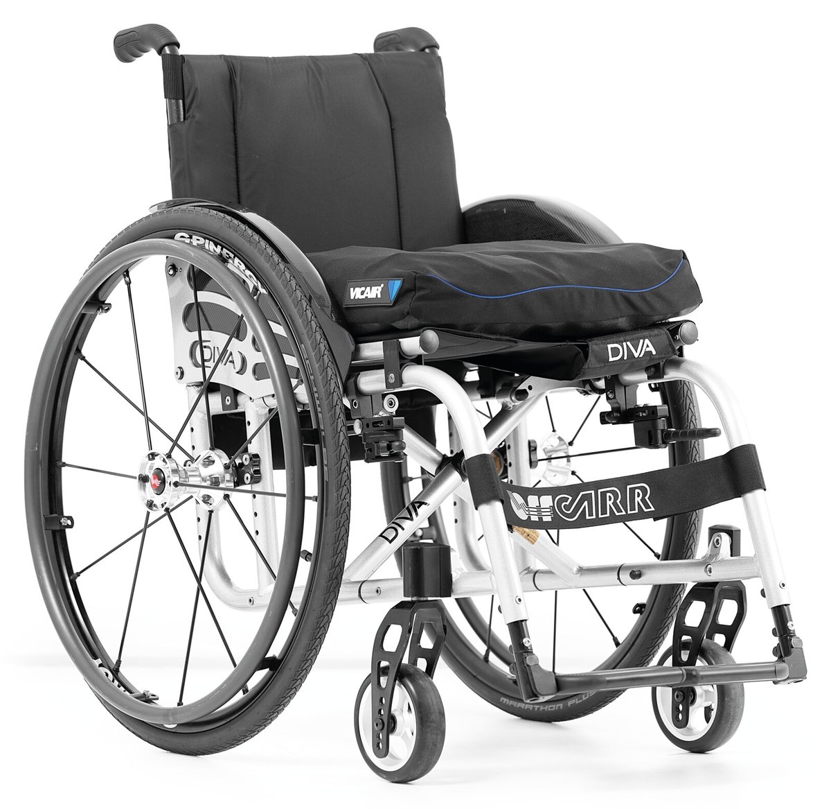 Diva — ultralight folding aluminium wheelchair